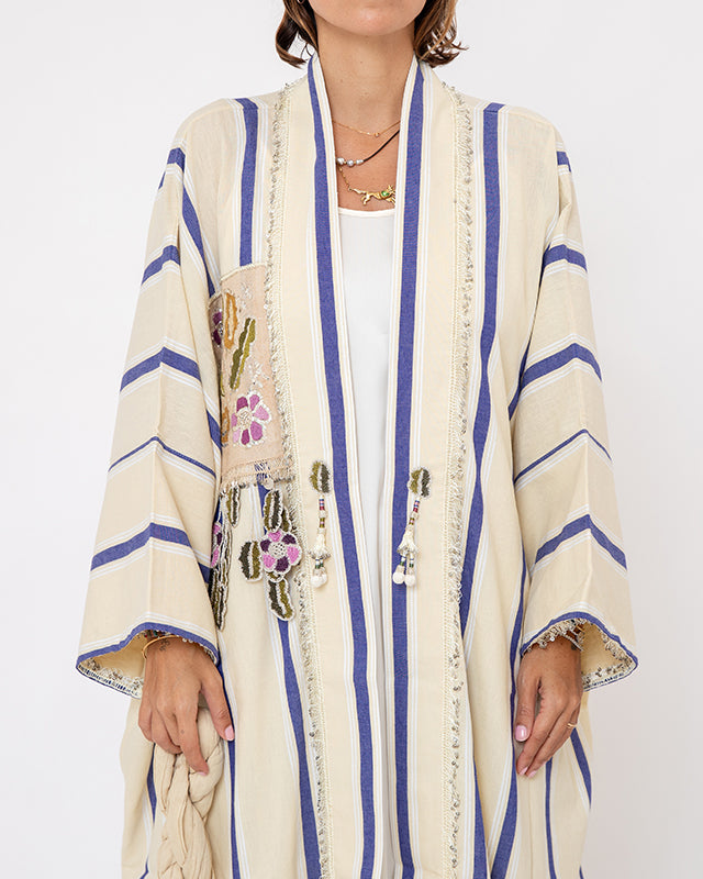 Antique Patch Kaftan Short - Style 2