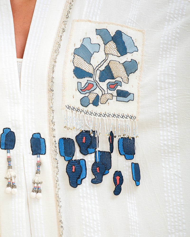 Antique Patch Kaftan Short 15